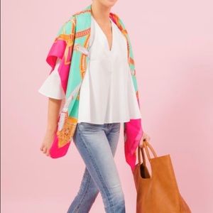 Susette Scarf - Turquoise & Pink